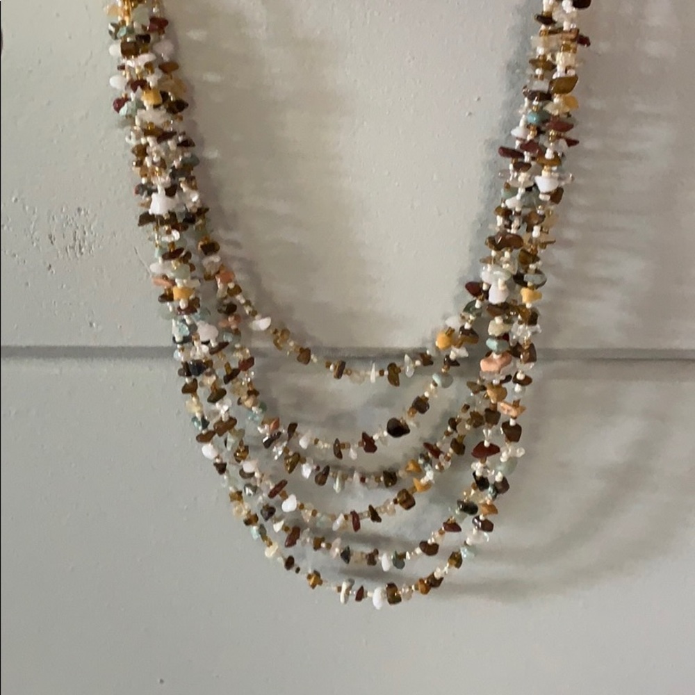 Chico’s mixed Stone multi-strand necklace